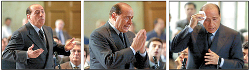 Silvio Berlusconi dep�e, no Tribunal de Mil�o