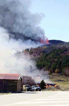 Erupção do Etna, em 27.10.2002 (Ansa)