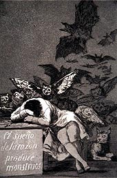 Juan Carlos Melero/Divulga��o   O Sono da Raz�o, gravura de Francisco Goya, artista espanhol que no s�culo 18 criou uma alegoria para os pesadelos que amea�am a hist�ria humana 